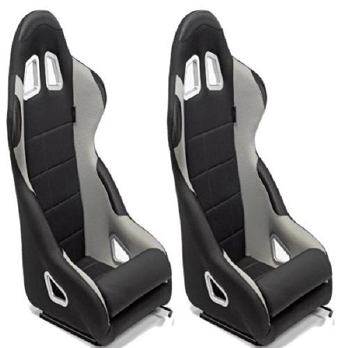 AutoStyle Sport seat 'K5' - Black/Red - Non-reclinable back-rest - incl. slides
