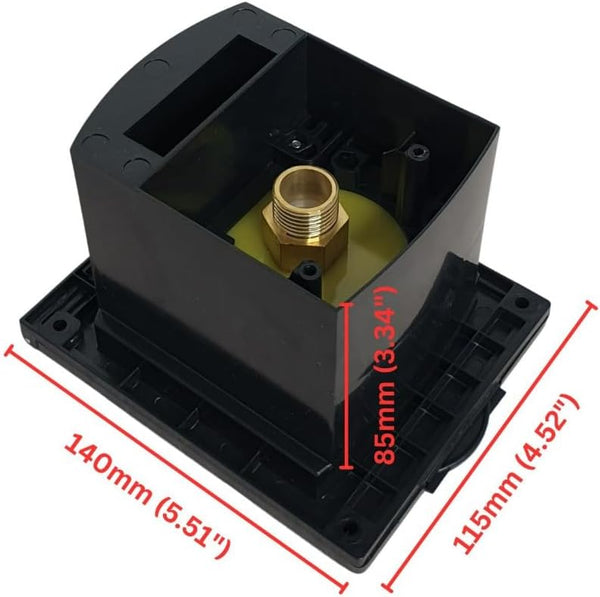 Marvix External Shower Point Water Outlet Socket & Trigger Shower Head Set For Motorhome, Caravan, Campervan, Horsebox