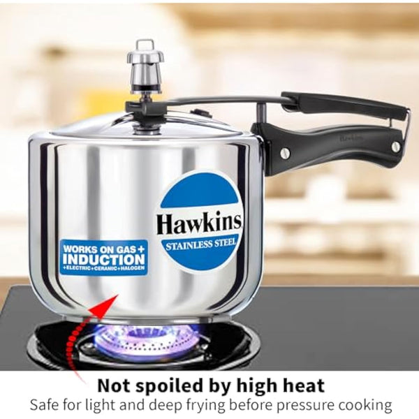 HAWKINS Pressure Cooker Stainless Steel, Silver, S