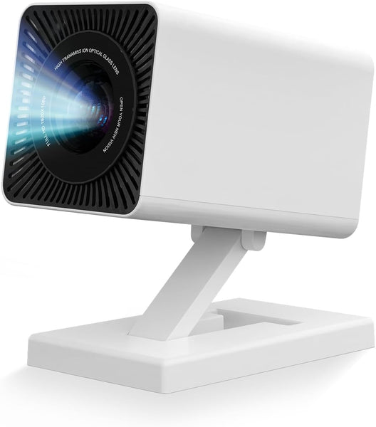 Mini Projector with WIFI 6 and Bluetooth, 4K 1080P Support Portable Projector 200'' Screen Movie Projector Auto Keystone Compatible for Laptop, PC, Smartphone