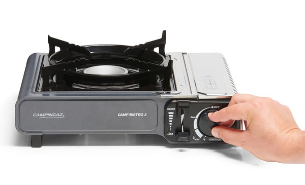 Campingaz Camp Bistro Stove, 1 burner, camping stove, 2200-watt capacity, compact outdoor cooker, includes carry case for easy transport