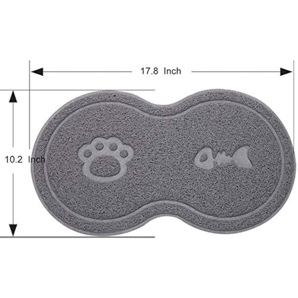 SunAter Silicone Pet Feeding Mat, Feeding Bowl Mat Waterproof Non-slip Pet Food PVC Mat for Cats and Dogs