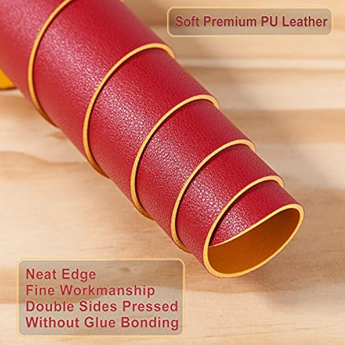 Desk Pad Large, Desk Mat, Extended Mouse Mat, Mouse Pad L, Desk Blotter, DOBAOJIA Laptop Pad Writing Pad for Office/Home, Dual-Side Use PU Leather Waterproof 23.6" X 13.8" (Red/Yellow)