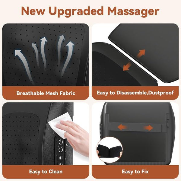 Back Massager, WERTYI Neck and Back Massager with Heat, Deep Tissue 3D Kneading Shiatsu Massage Pillow for Body, Shoulder, Foot and Leg, Christmas Gifts for Women and Men - Remote Control