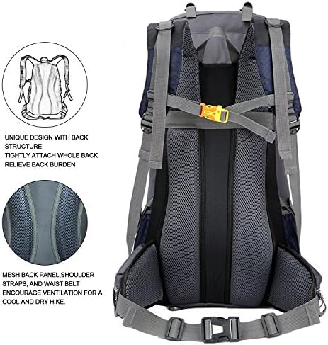 60L Waterproof Ultra Lightweight Packable Climbing Fishing Traveling Backpack Hiking Daypack,Backpack,Handy Foldable Camping Outdoor Backpack Bag with a Rain Cover