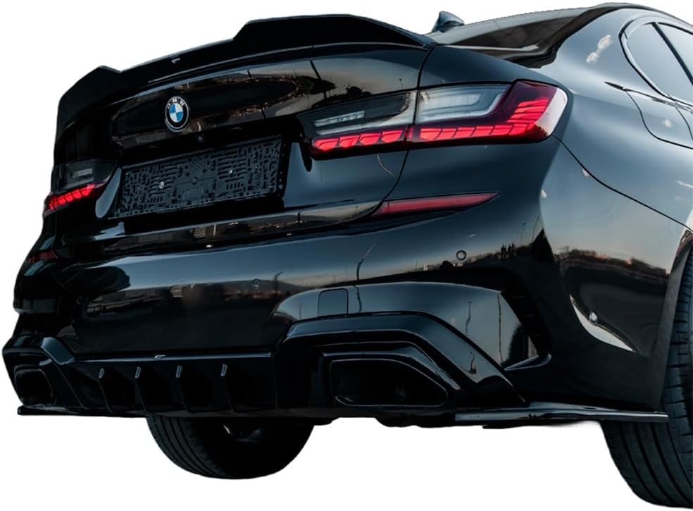 Oneway Rear Diffuser compatible with BMW 3-Series G20/G21 M-Pack 2018-2022 - Gloss black