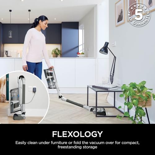 Shark PowerPro Cordless Vacuum Cleaner, Lightweight, Floor Detect Technology, Anti-Hair Wrap Technology, Anti-Allergen Complete Seal, Flexible, Handheld mode, Navy Metallic, IZ380UK