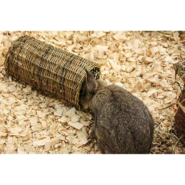 Happy Pet Small Willow Tube for Small Animals 100% Natural Gnawing Nibbling Interactive Lightweight Indoor Long Lasting Pet Treat Hideaway Toy
