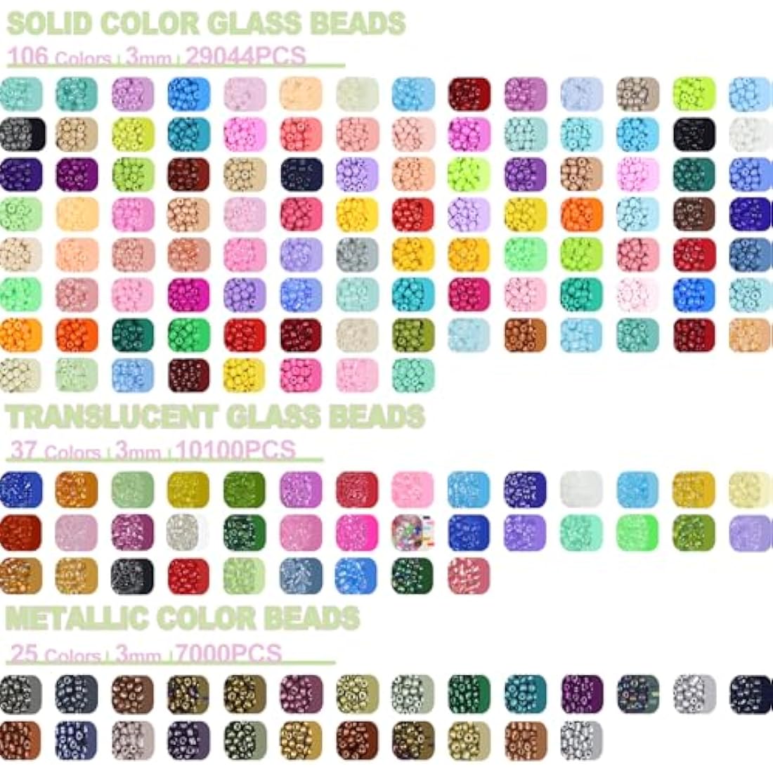 47000pcs 3mm Glass Seed Beads for Jewelry Making, 168 Colors Small Beads for Bracelet Making Kit, Glass Beads for Bracelet with Alphabet Beads Evil Eye Beads＆String, Beads Kit for DIY Art Crafts Gifts