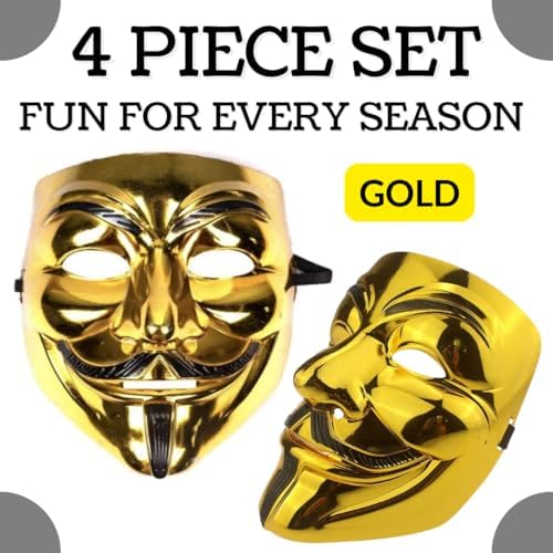 GrassVillage Anonymous Halloween V for Vendetta Mask Set - PARTY, WORLD BOOK WEEK/HALLOWEEN KIT
