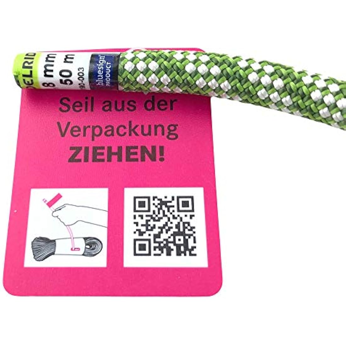 Edelrid On Sight Climbing Rope 9.8 mm (Dynamic Single Rope), Colour: Green, Size: 40 Metres