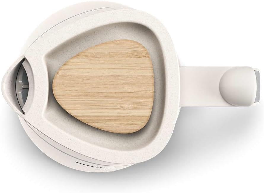 Philips Eco Conscious Edition Kettle 5000 Series, 100% Bio-based plastics*, 1.7 L Capacity, Cordless + 360 Pirouette Base, Silk White Matt Finish,