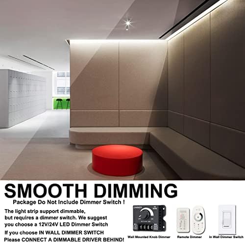 JOYLIT 24V LED Strip Lights 5M 4000K Natural White Outdoor Waterproof 11200LM Ultra Bright, CE UL Professional CRI 90+ 240LEDs/M High Density 2835 SMD 120W Dimmable LED Tape Illumination Purpose