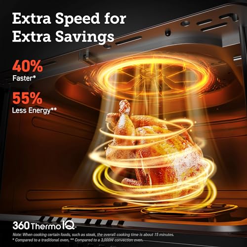 COSORI Smart Air Fryer Oven Dual Blaze 6.4L, Double Heating Elements, Cookbook, No Shaking & No Preheating, APP Control, 12 Functions, Air Fry, Roast, Bake, Reheat, Dishwasher Safe