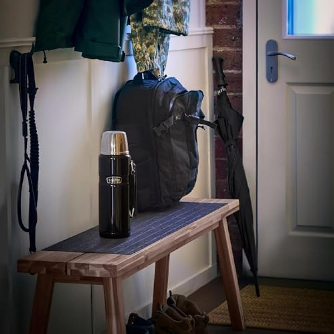 Thermos - Stainless King Midnight Blue Travel Flask (1.2L) Premium Leak Proof Insulated Tea & Coffee Flask, Hot & Cold Drinks, Built-in Cup, Twist-Pour Stopper, BPA-Free, Durable Steel Dishwasher Safe