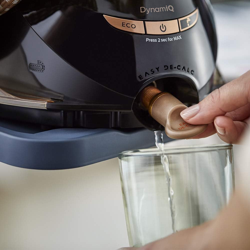 Philips PerfectCare Elite Plus Steam Generator Iron for Large Family Basket Loads, with OptimalTEMP: No Fabric Burns Guaranteed, 8 Bar, 600 g Steam Boost - Black/Gold - (GC9682/86)