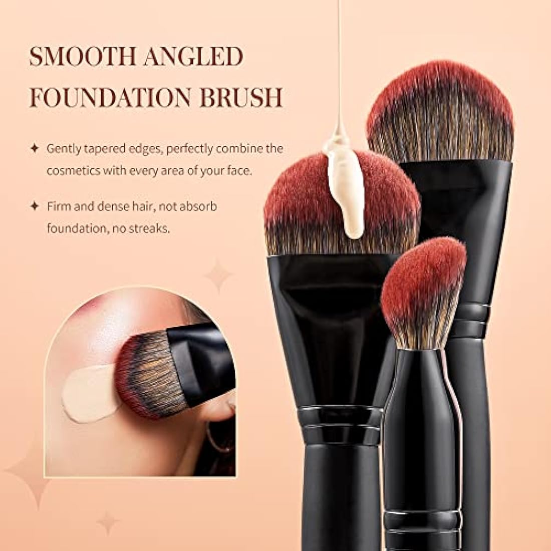 Jessup Makeup Brushes Set Professional 21Pcs Black Complete Collection, Synthetic Hair Mkae up Brushes, Powder Blending Foundation Highlight Contour Concealer Eyeshadow Eye liner Spoolie T271