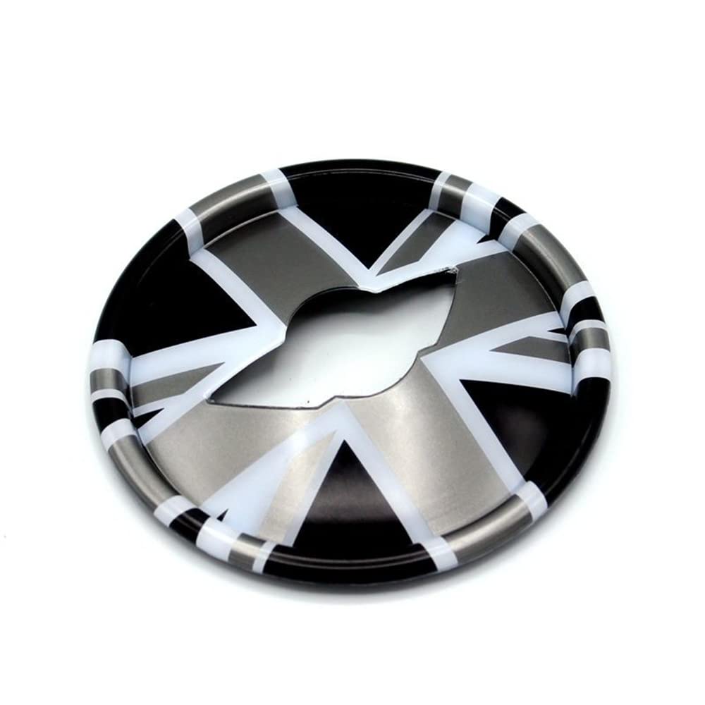 ABS Plastic Steering Wheel Decoration Trim Cover Sticker Shell for Mini Cooper F54 Clubman F55 Hardtop F56 Hatchback F57 Convertible F60 Countryman 2014~2020 (Union Jack Gray)