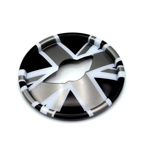 ABS Plastic Steering Wheel Decoration Trim Cover Sticker Shell for Mini Cooper F54 Clubman F55 Hardtop F56 Hatchback F57 Convertible F60 Countryman 2014~2020 (Union Jack Gray)