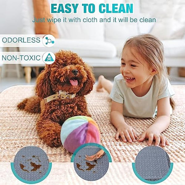 BesWin Office Chair Mat for Carpet, 90 x 120 cm Transparent Plastic Carpet Protector for Low Pile Carpets, 2.2mm Thick Non-Slip Desk Chair Mat for Carpeted Floors, Easy Glide and Flat Without Curling