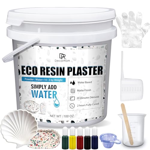 Eco Resin Casting Powder - 2800g / 100oz Fast Cured Plaster Casting Powder for Beginners - 20~30 Minutes Demold, Easy Mixing Water Activated