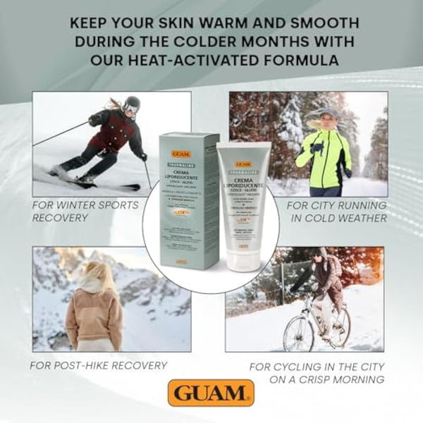 GUAM FIR Slimming Cellulite Cream for Thigh & Buttocks – 200ml Hot Tourmaline Skin Firming Cream – Lipo-Reducing Stubborn Anti-Cellulite Treatment – Reduce Imperfections, Improve Firmness & Elasticity