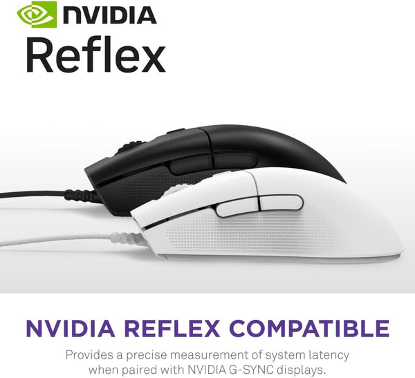 NZXT Lift 2 Ergo | Lightweight Ergonomic Wired Gaming Mouse | Lightweight 61 g Design | 8K Polling Rate | Optical Switches | 26K DPI Optical Sensor | 100% PTFE Feet | Black