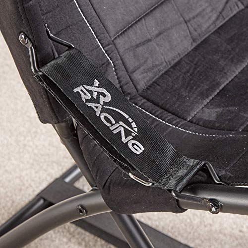 X-Rocker CHICANE Racing Sim Cockpit Racing Chair, Racing Rear Seat Frame for Steering Wheel Stands, Driving Simulation Chair with Adjustable Sliders and Adjustable Height for Racing Rig - BLACK