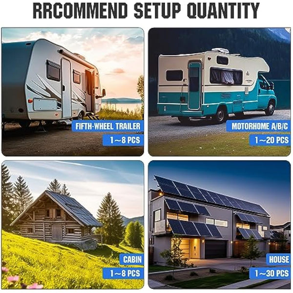 ECO-WORTHY 120W 12V Solar Panel Kit 0.5kWh/Day Off-Grid Kit for RV Campervan Boat Camping:120W Mono Solar Panel + 30A PWM Solar Charge Controller + Z Brackets+ Solar Extension Cables