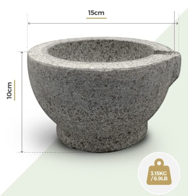 Classic Granite Pestle And Mortar With Spout By Silk Route Home