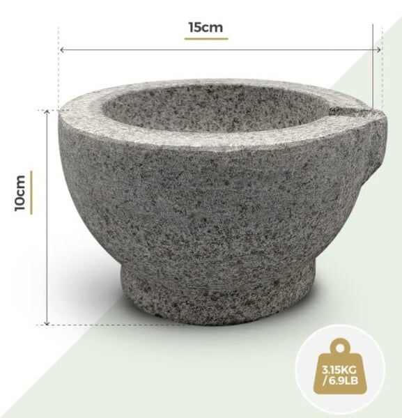 Classic Granite Pestle And Mortar With Spout By Silk Route Home