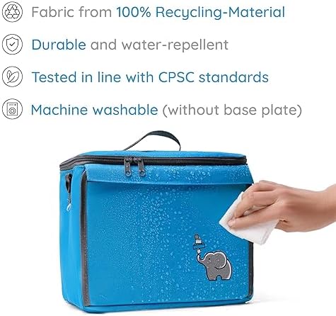 fantifant Building Block Bag with Fold-Out Building Plate Suitable for Building Blocks of Many Brands