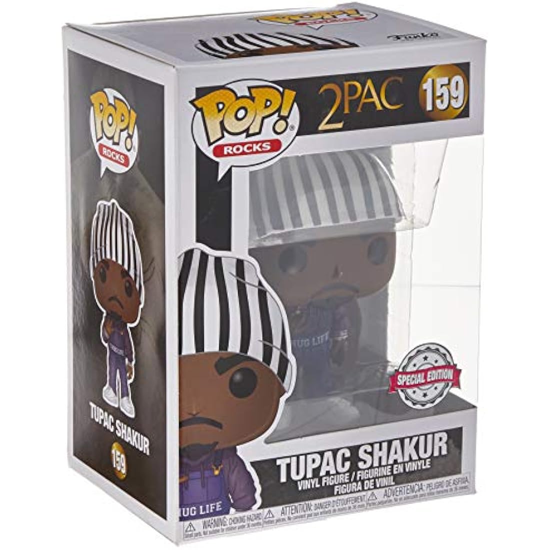 Funko POP! Rocks: 2PAC Tupac Shakur in Thug Life Overalls Pop! Vinyl Figure' #159