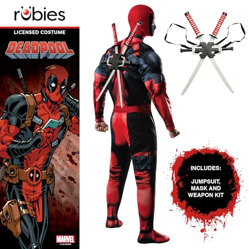 Rubies Official Marvel Deadpool Deluxe, Adult Costume Halloween