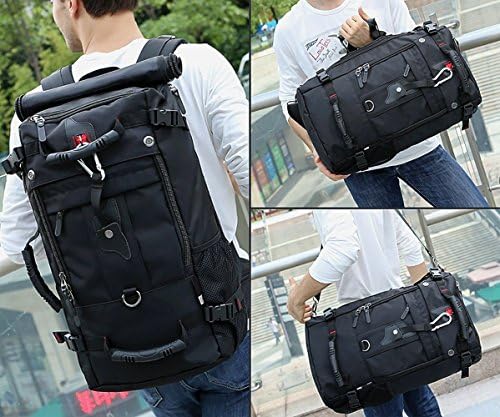 Kiepoar Hiking Backpack 40L Travel Backpack Waterproof for Outdoor Sports Travel 3 in 1 Backpack Shoulder Bag Crossbody and Handbag Large Sports Bag Anti-theft with Shoe Compartment