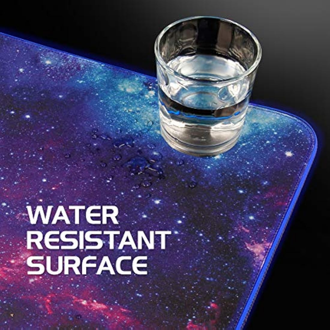 ENHANCE Extra Large LED Gaming Mouse Pad - Soft XXL Desk Mat with 7 RGB Colors, 3 Color Modes, Smart Control, Water Resistant High Speed Tracking Surface - (Galaxy) - Extended Pad - 32 x 14 inches