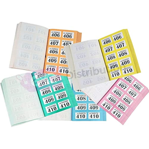 4 x Books of Cloakroom and Raffle Tickets - 1 -1000 Tombola Draw Numbered Charity Events Prize Draw Lucky Draw