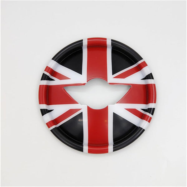 ABS Plastic Steering Wheel Decoration Trim Cover Sticker Shell for Mini Cooper F54 Clubman F55 Hardtop F56 Hatchback F57 Convertible F60 Countryman 2014~2020 (Union Jack Gray)
