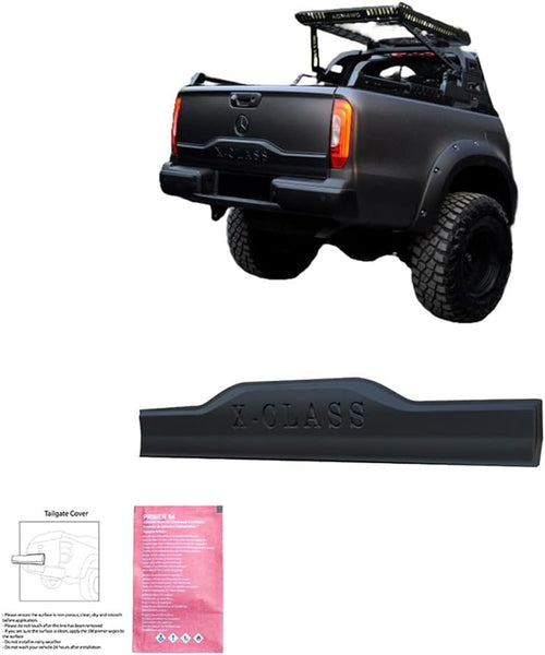 Oneway Tailgate Cover compatible with Mercedes X-Class W470 2017- - Version 2 - Matt black