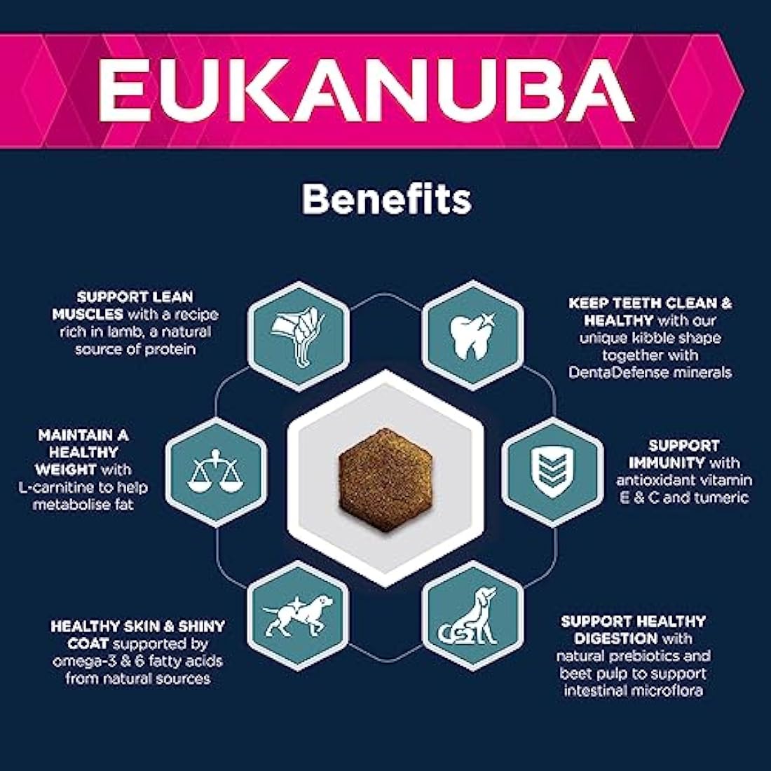 Eukanuba Complete Dry Dog Food for Adult Small and Medium Breeds with Lamb and Rice 12 kg