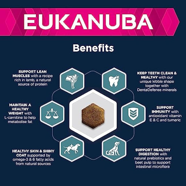 Eukanuba Complete Dry Dog Food for Adult Small and Medium Breeds with Lamb and Rice 12 kg