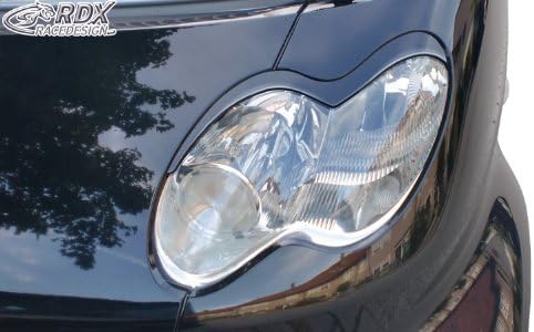 RDX Racedesign Head light spoilers compatible with Smart C450 Facelift 2003-2007 (ABS)