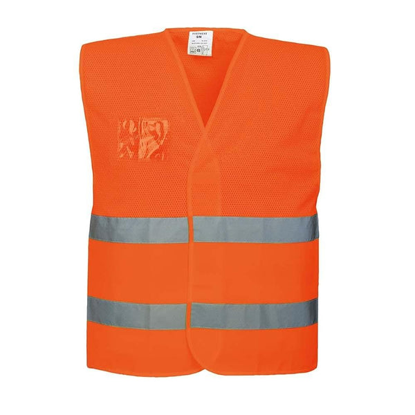 Portwest Hi-Vis Half Mesh Vest, Size: XX/3X, Colour: Orange, C494ORRXX/3X