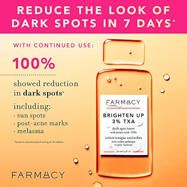 Farmacy Brightening Toner for Face - Toner with 3% TXA, Azelaic Acid & PHA, 120ml