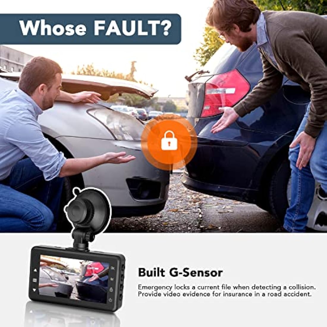 IBAYE Dash Cam Front and Rear, 1080P Full HD Dual Dashcam In Car Dual Dashboard Camera 170°Wide Angle HDR with 3.0" LCD Display Night Vision, Motion Detection, Parking Monitor, G-sensor