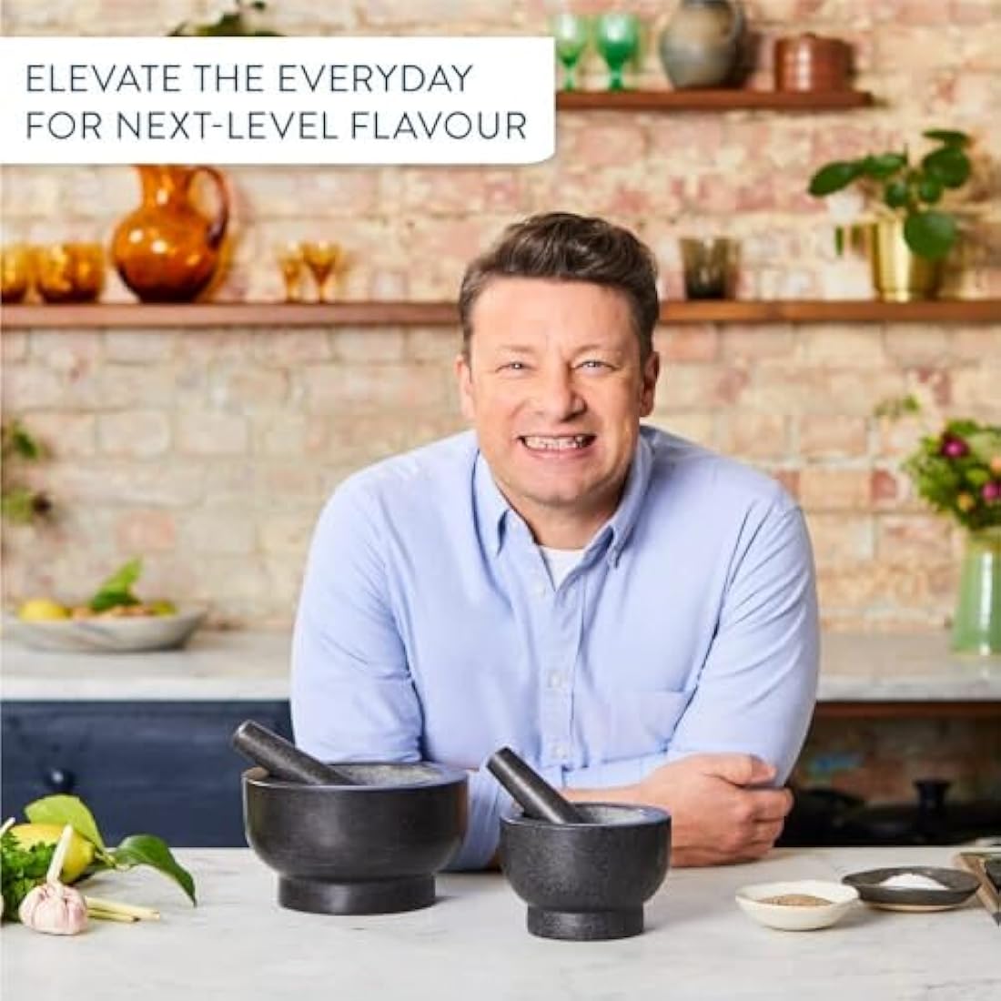 Jamie Oliver by Tefal Pestle and Mortar – Granite, 20cm, Grey – K1823155