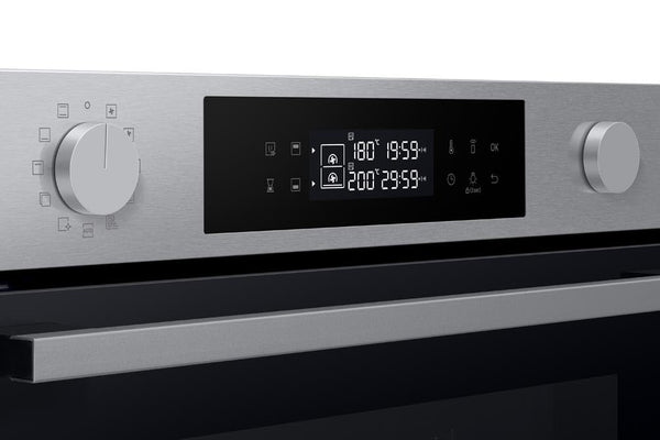 Samsung Series 4 Dual Cook Flex Smart Oven with Pyrolytic Cleaning, Colour: Stainless Steel, NV7B45305AS