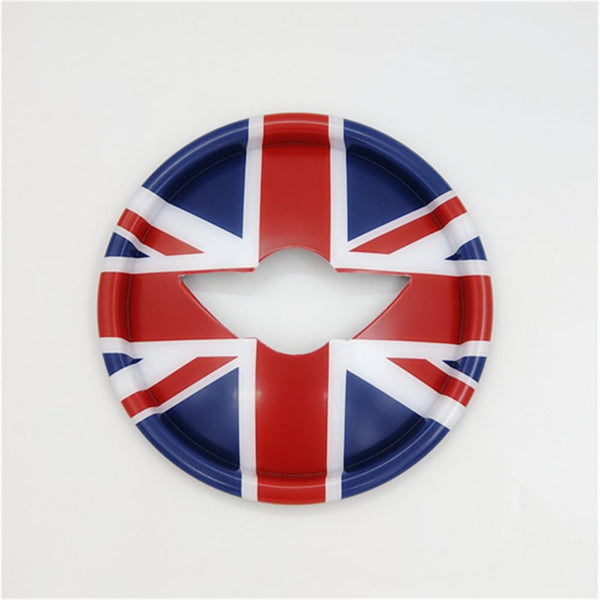 ABS Plastic Steering Wheel Decoration Trim Cover Sticker Shell for Mini Cooper F54 Clubman F55 Hardtop F56 Hatchback F57 Convertible F60 Countryman 2014~2020 (Union Jack Gray)