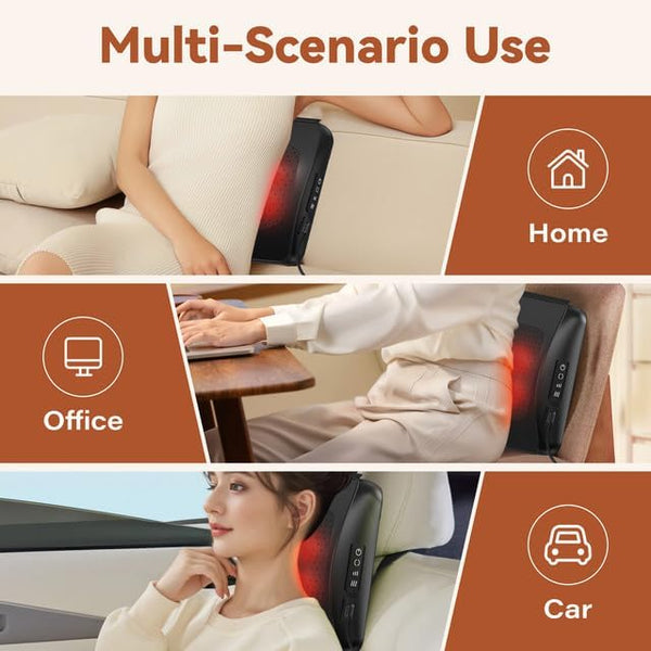 Back Massager, WERTYI Neck and Back Massager with Heat, Deep Tissue 3D Kneading Shiatsu Massage Pillow for Body, Shoulder, Foot and Leg, Christmas Gifts for Women and Men - Remote Control