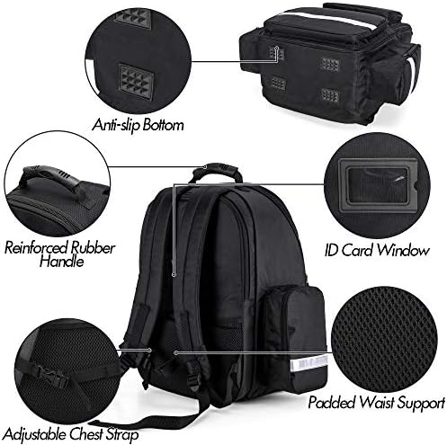 Trunab First Responder Bag Trauma Backpack Empty, Medical Emergency Kits Storage Jump Bag Pack for EMT, EMS, Police, Firefighters, Safety Officers - Patented Design